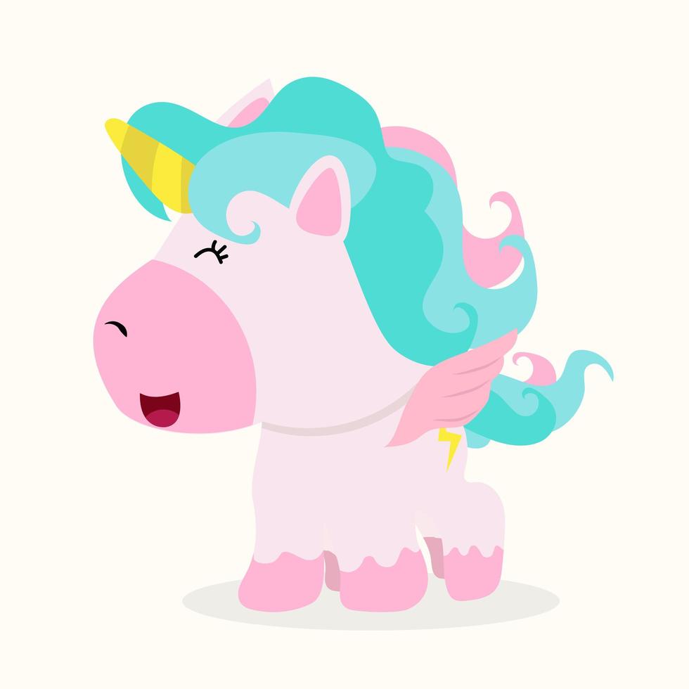 vector de bebé mini unicornio