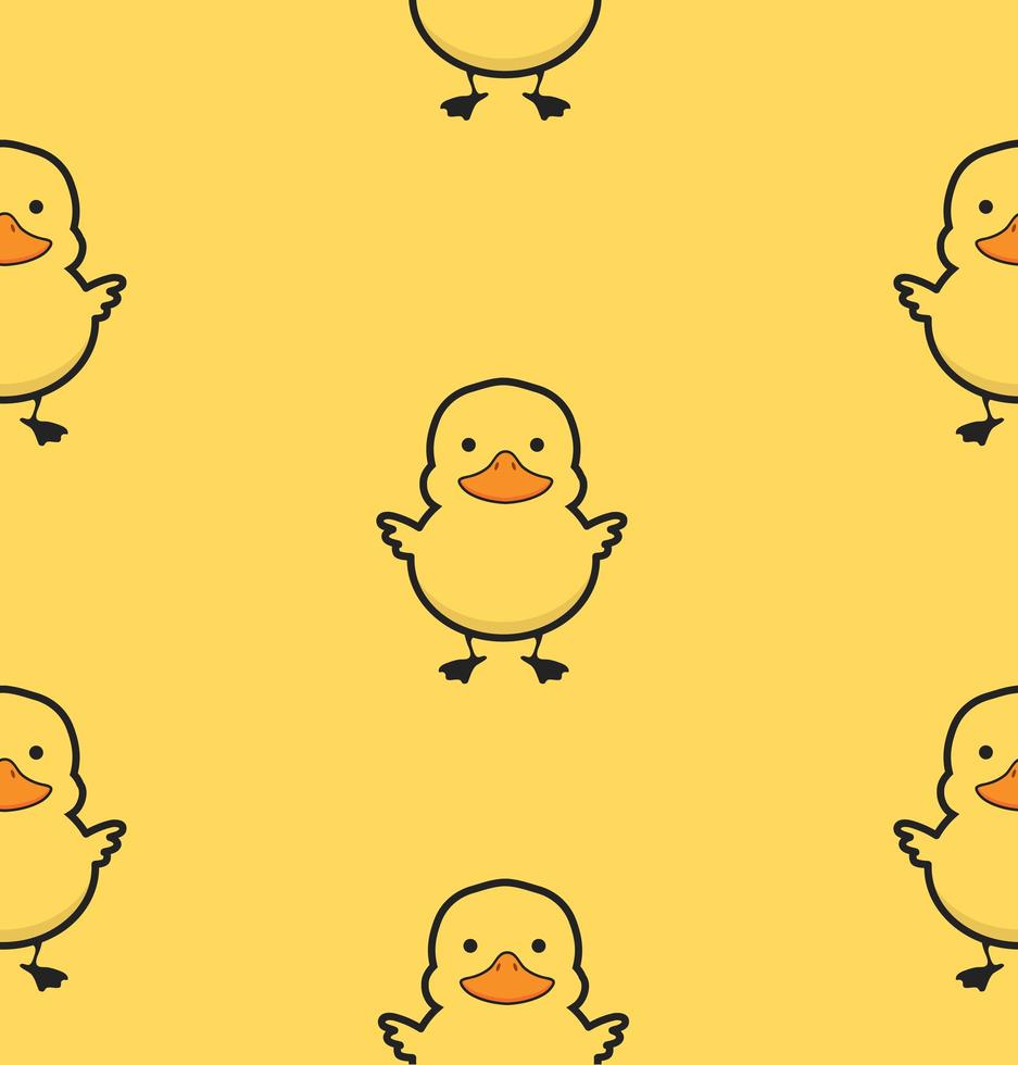 yellow duck sameless pattern vector