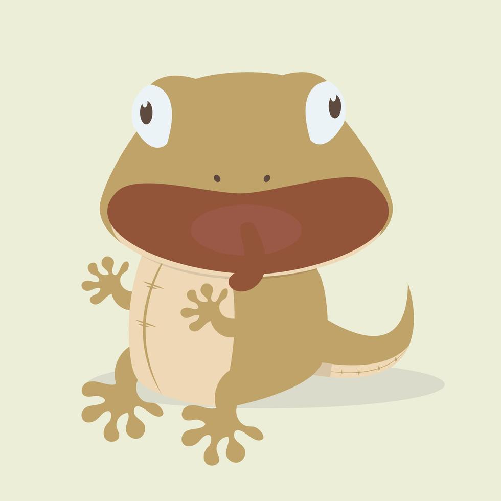vector de dibujos animados lindo lagarto