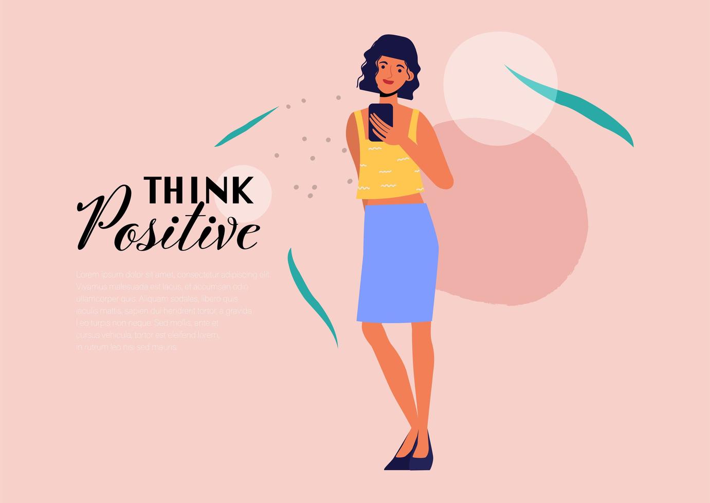 Woman using a mobile phone vector