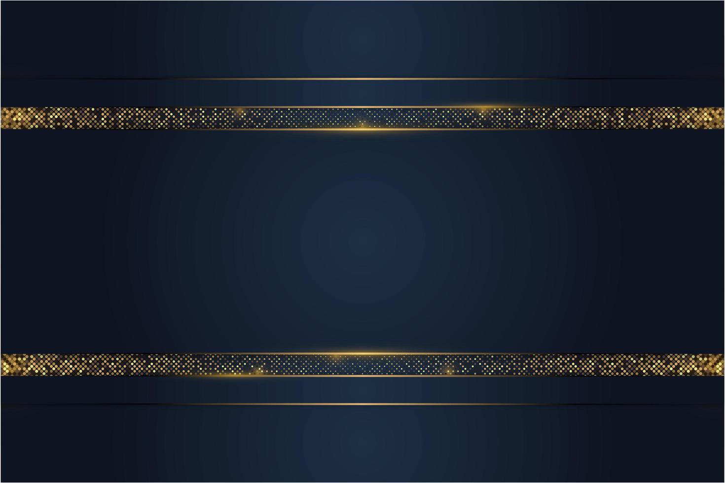 Luxury blue and gold metallic background vector