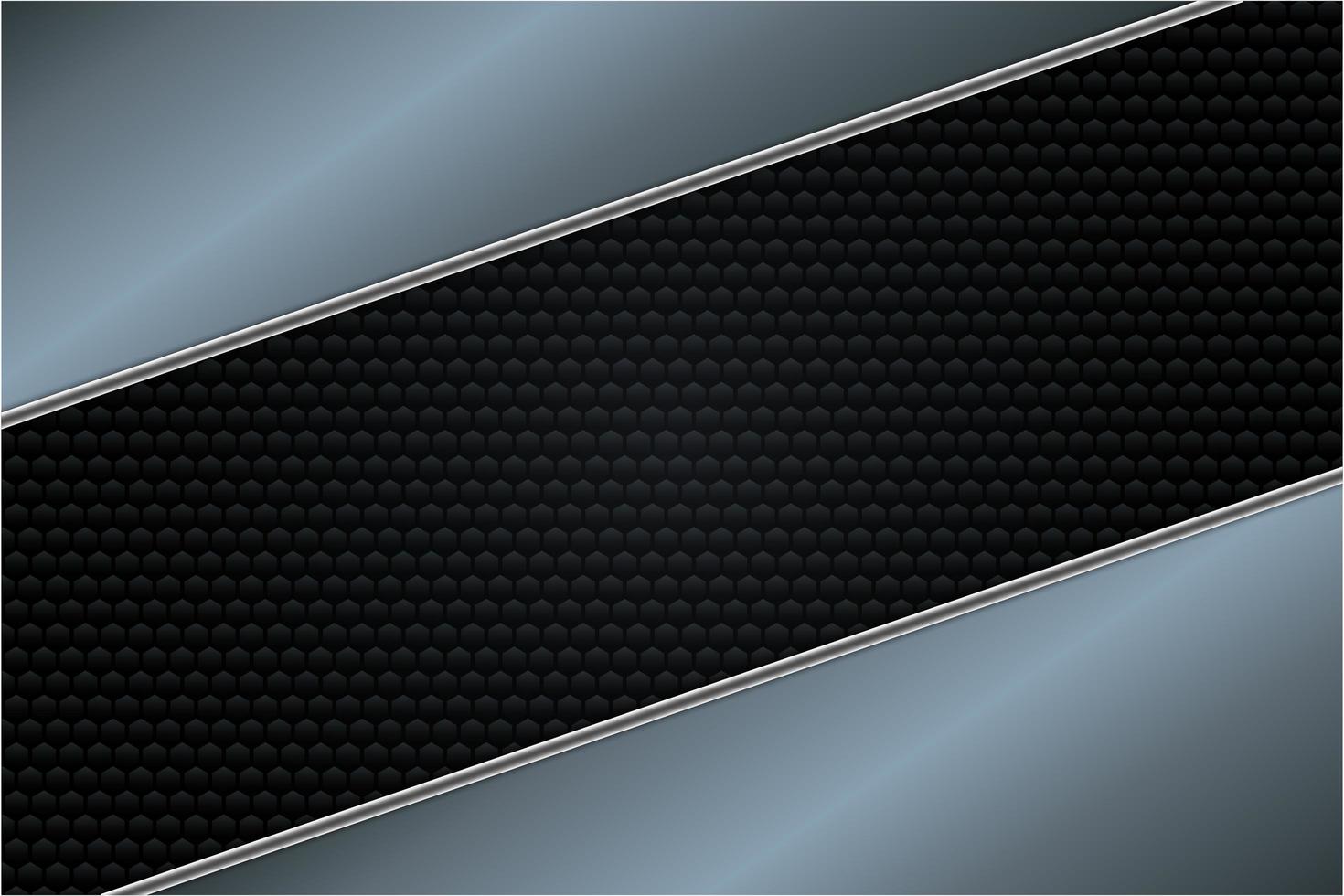 Luxury silver, blue and black metallic background vector
