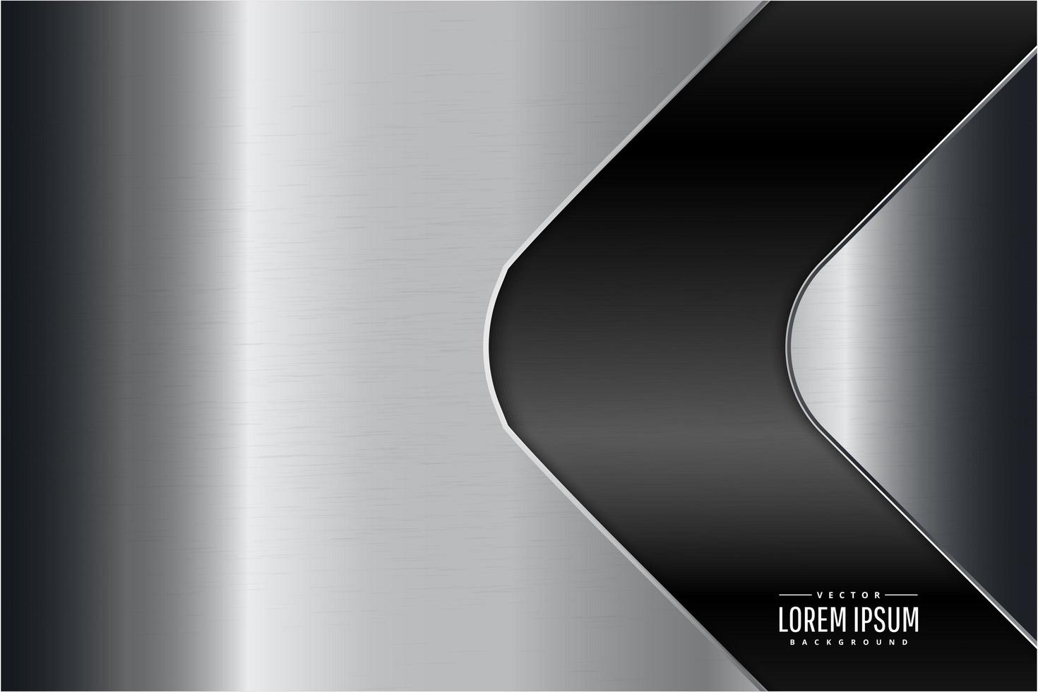 Modern silver and black metallic background vector