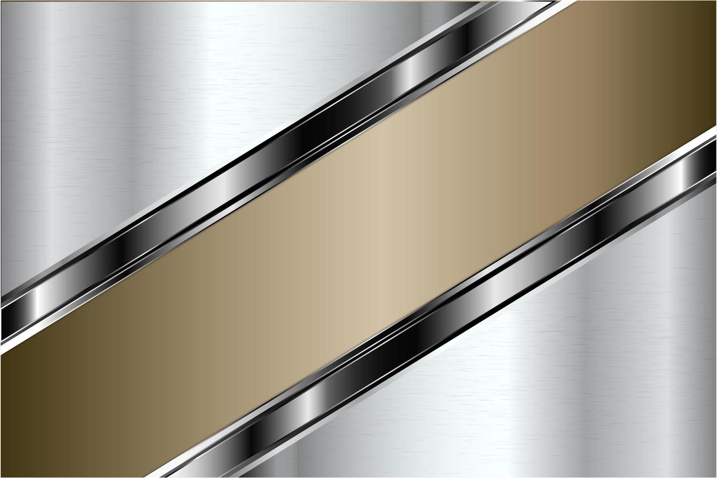 Modern gold and silver metallic background vector