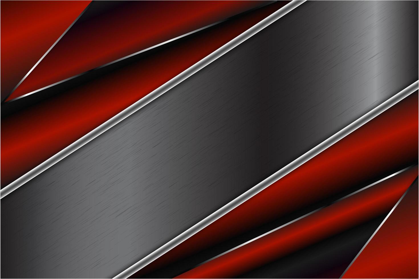 moderno fondo metálico plateado, gris y rojo vector