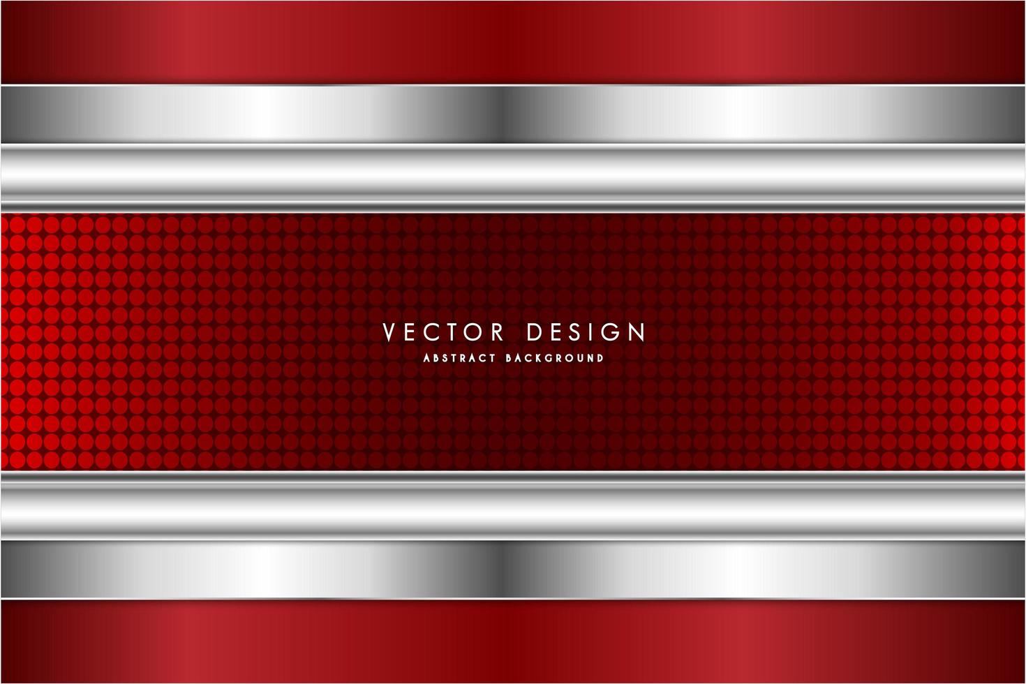 Modern red and silver metallic background vector