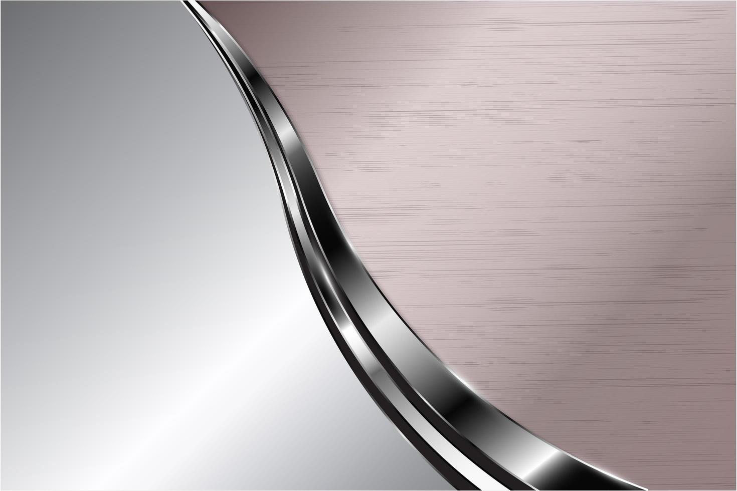 Modern pink and silver metallic background vector