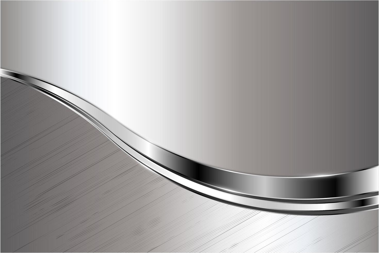 Modern grey and silver metallic background vector