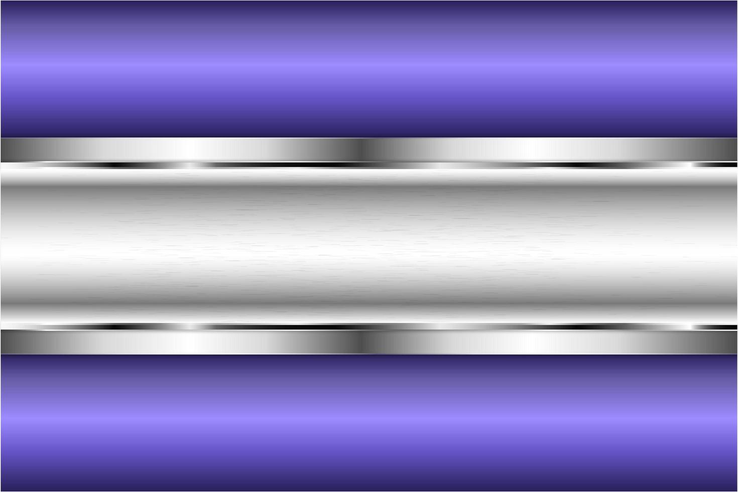 Modern violet and silver metallic background vector