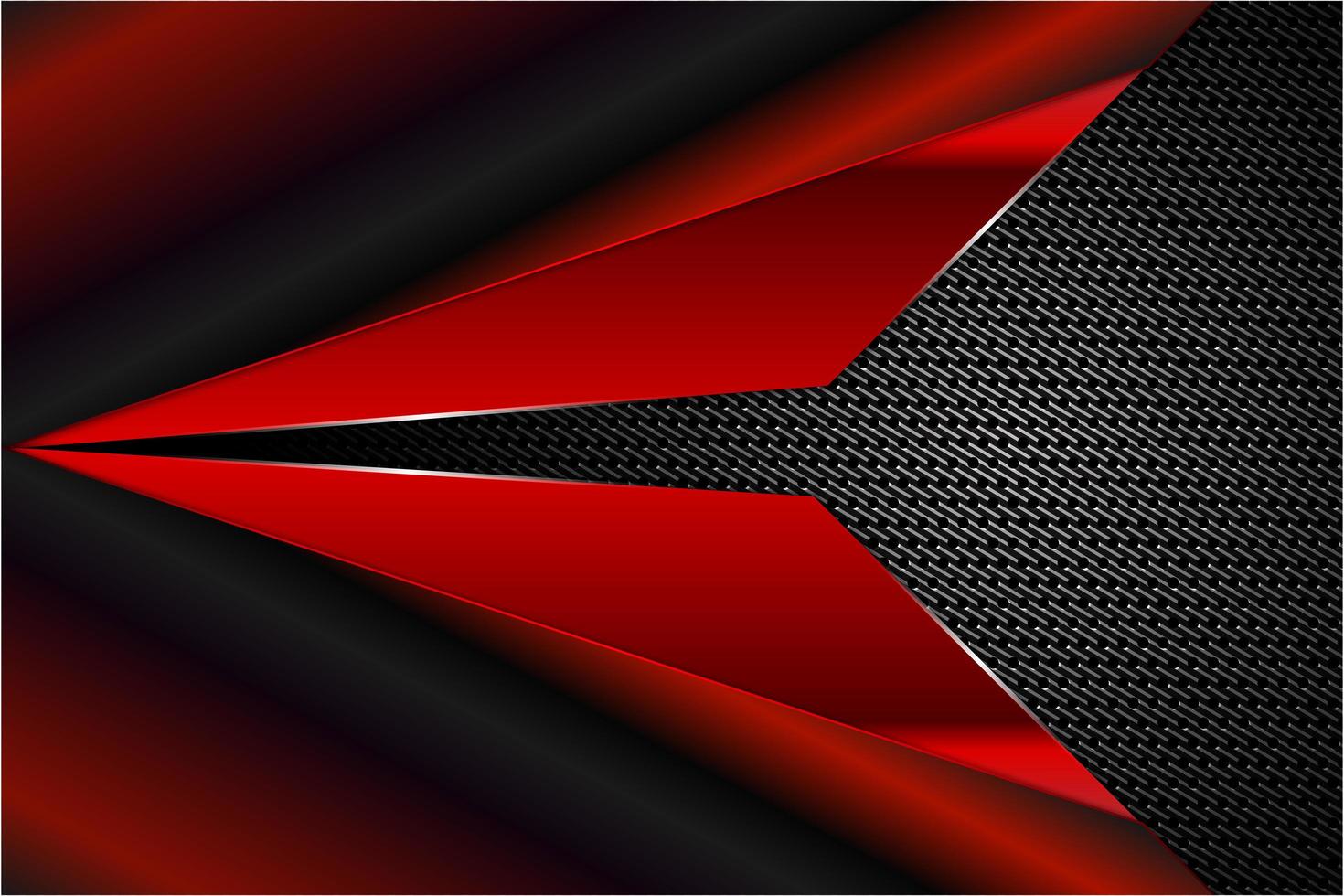 Modern red and black metallic background vector