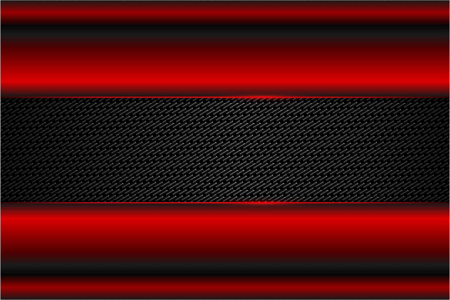 Modern red and carbon metallic background vector