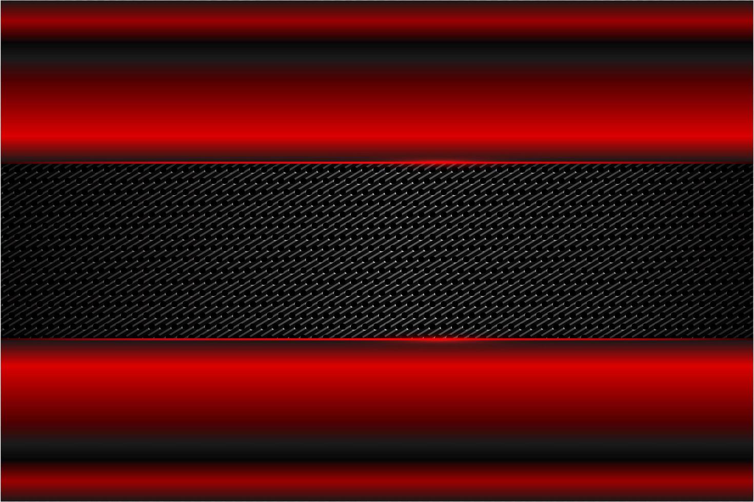 Modern red and carbon metallic background vector