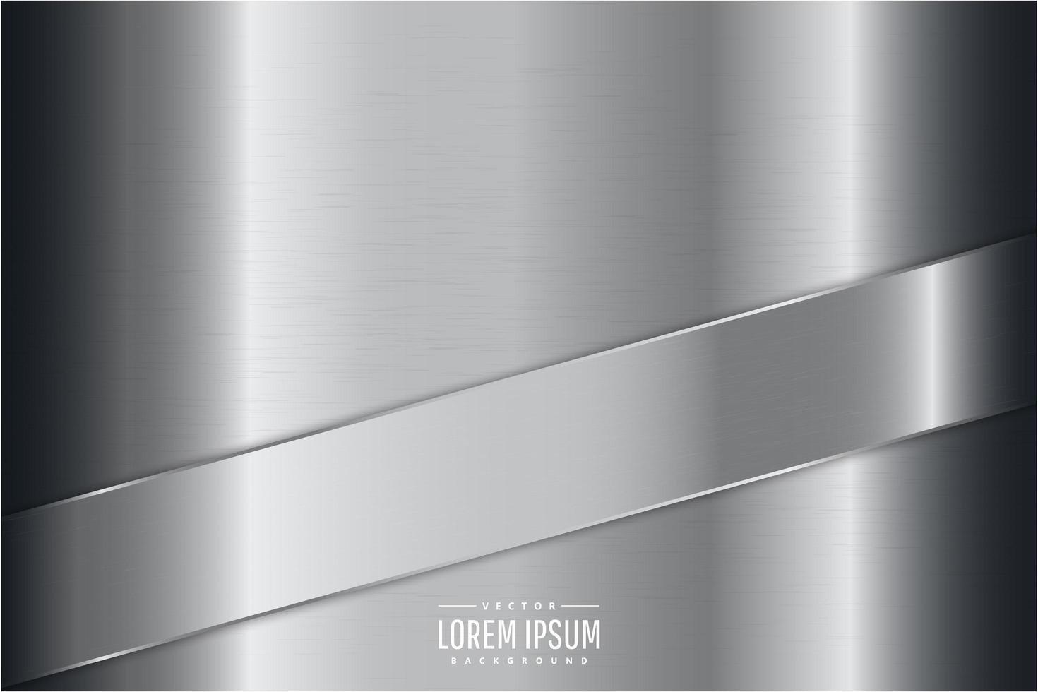 Modern silver metallic background vector