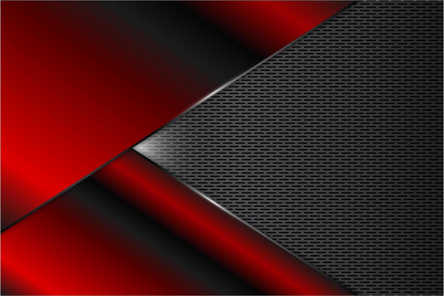 Modern red and black metallic background vector