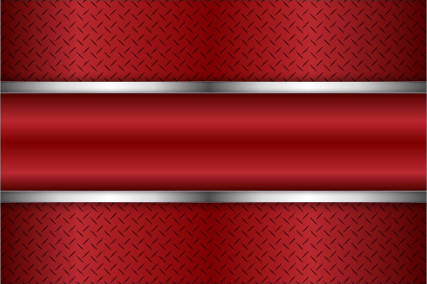 Modern red and silver metallic background vector