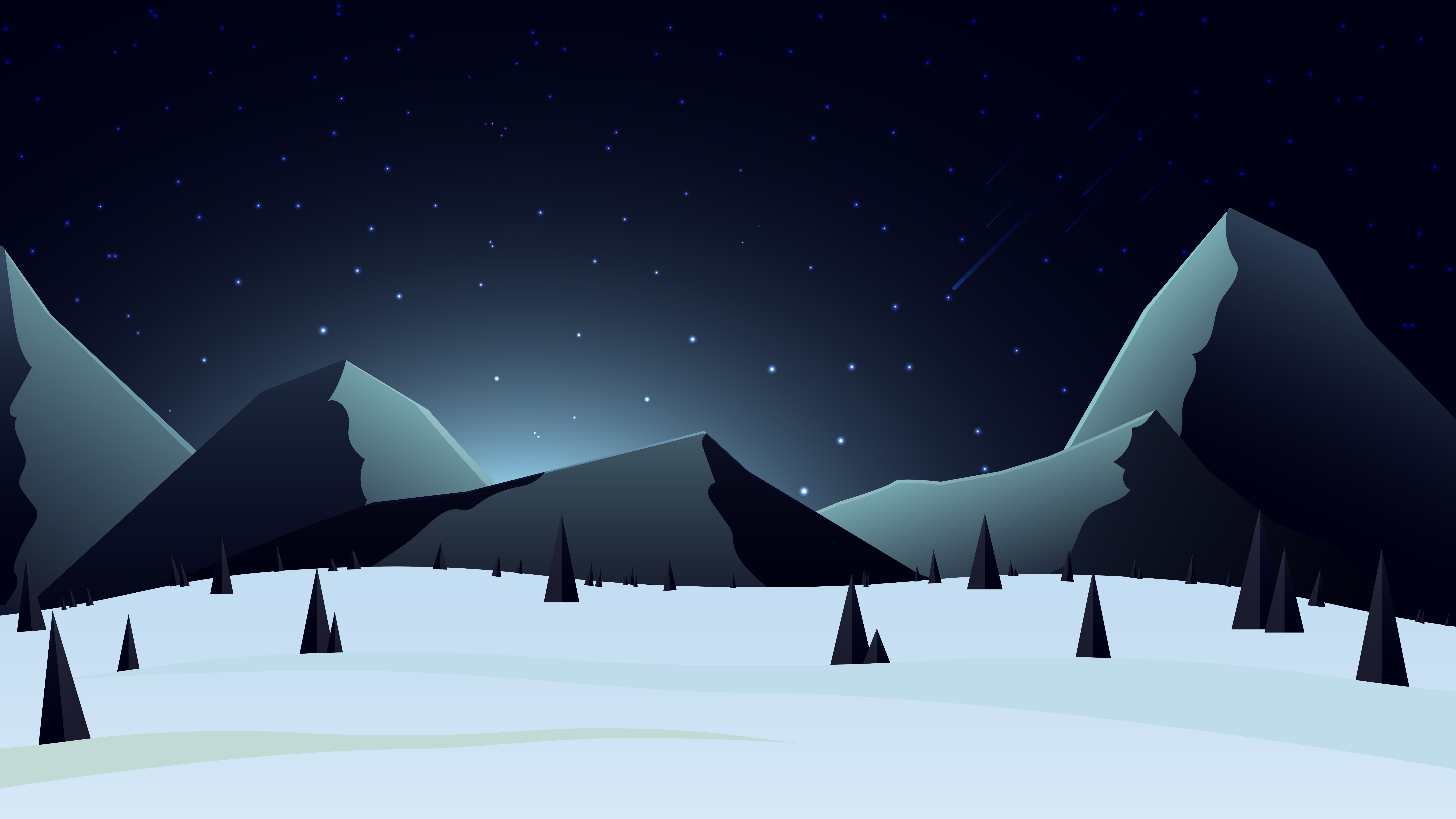 Winter landscape with snowy mountains on the horizon 1635051 Vector Art at Vecteezy Winter landscape with snowy mountains on the horizon 1635051 Vector Art at Vecteezy