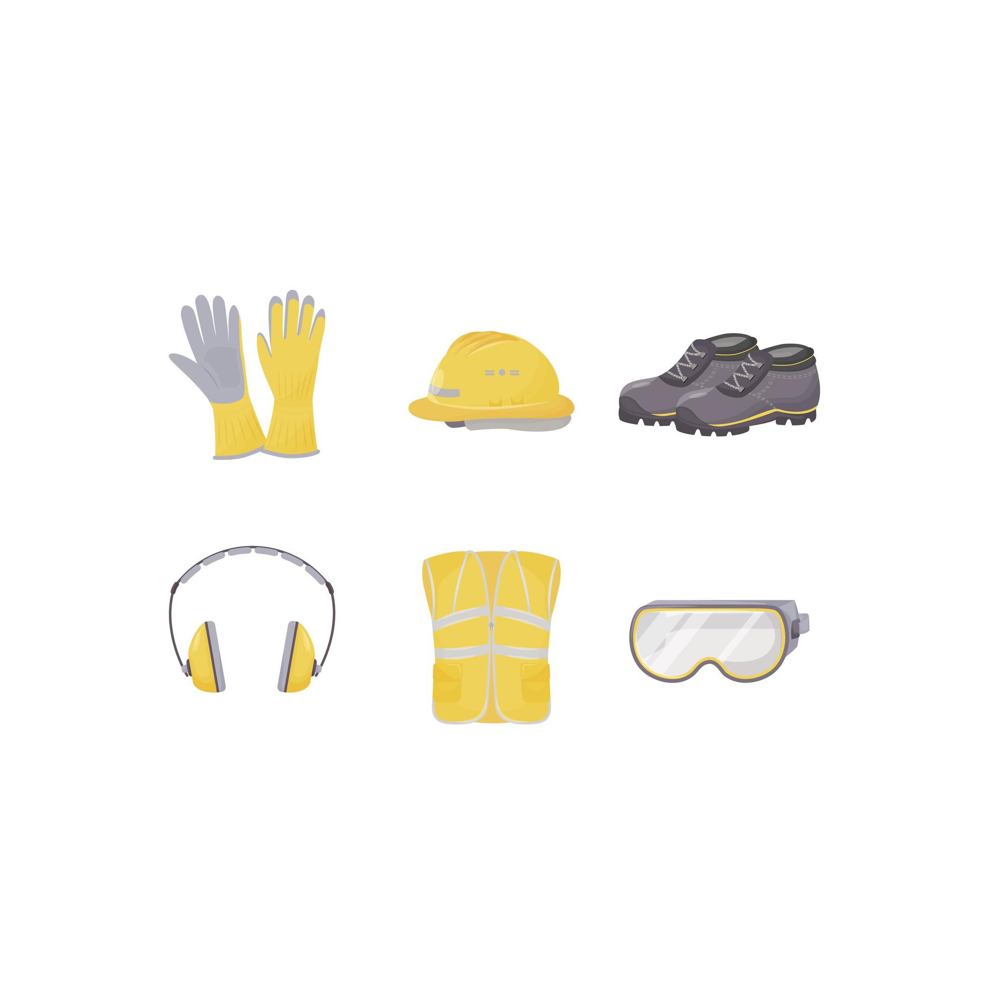 Personal protective equipment set 1635094 Vector Art at Vecteezy