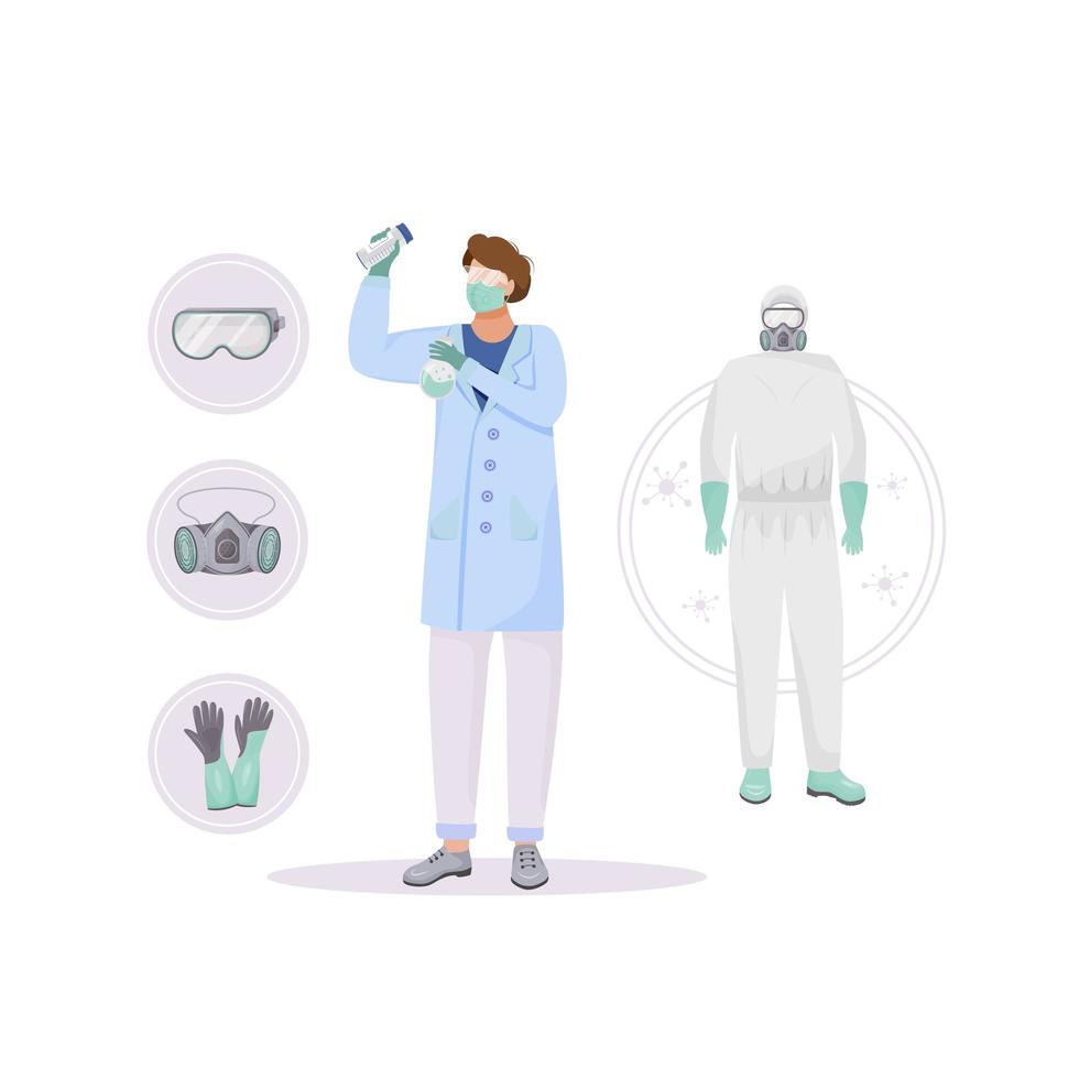 Protective clothing set vector