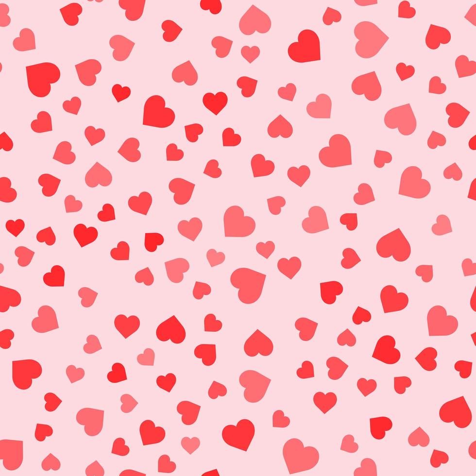 Seamless pattern with hearts on rose background vector
