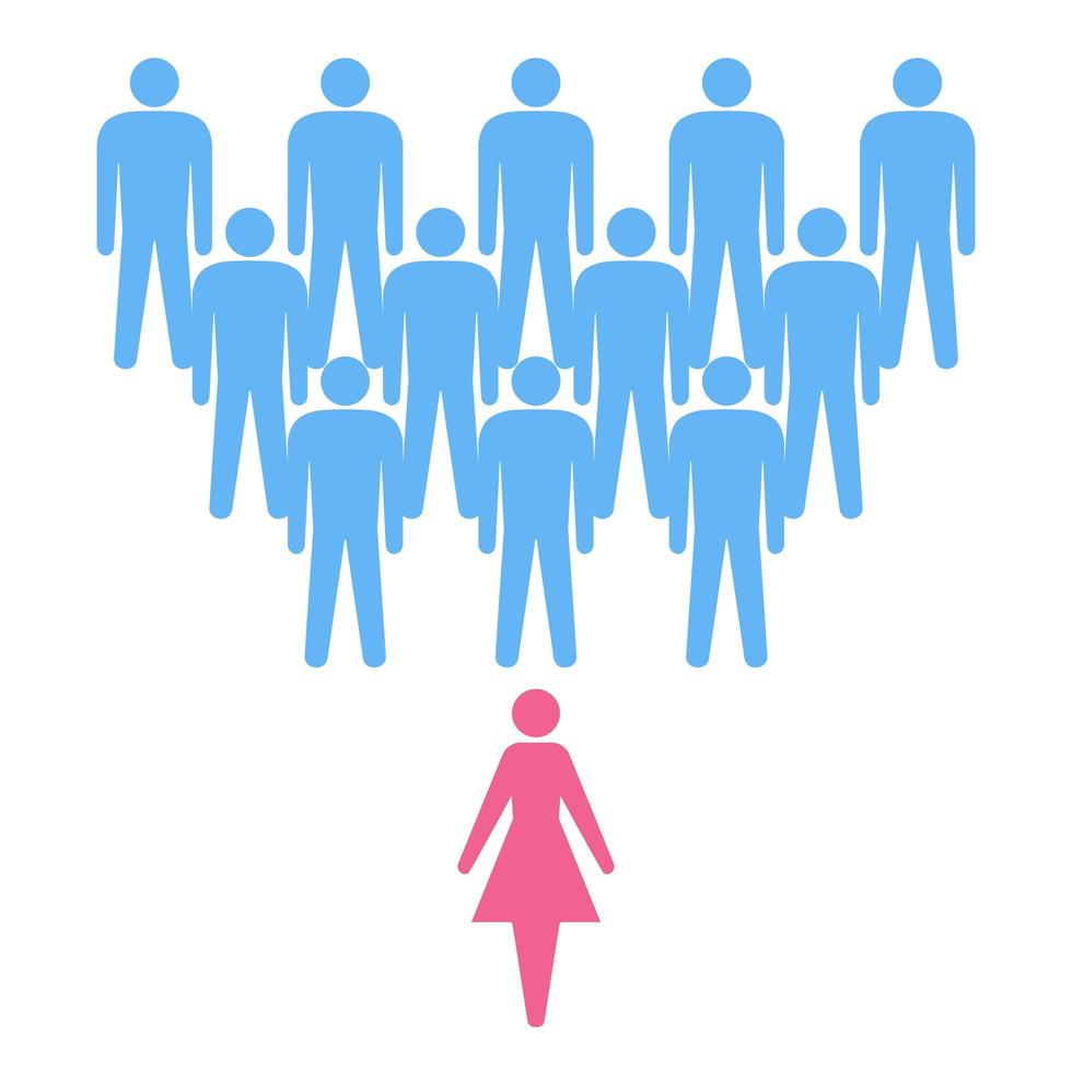 Men and woman conceptual scheme vector