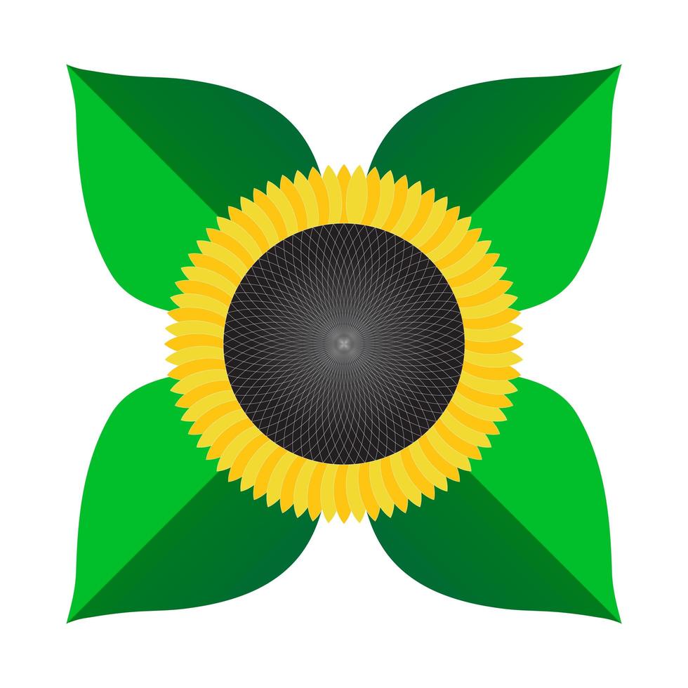 icono de girasol aislado elegante color plano vector