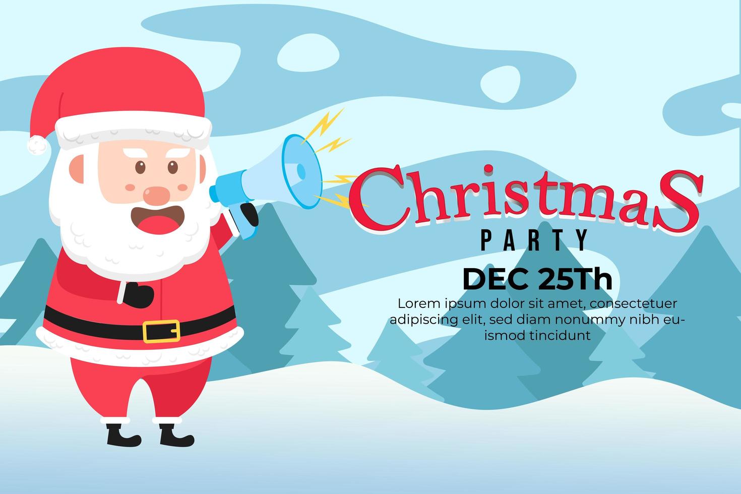 Christmas Party Background with Santa claus vector