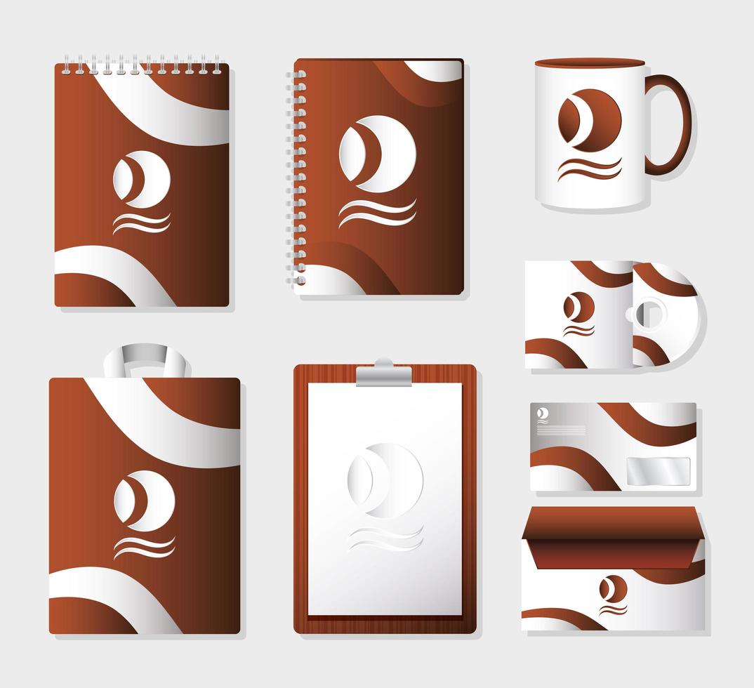 Branding and marketing mock-up set vector