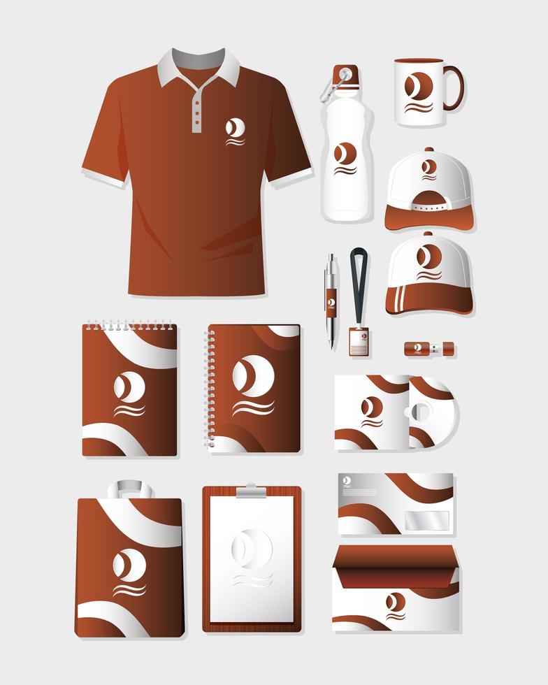 Branding and marketing mock-up set vector