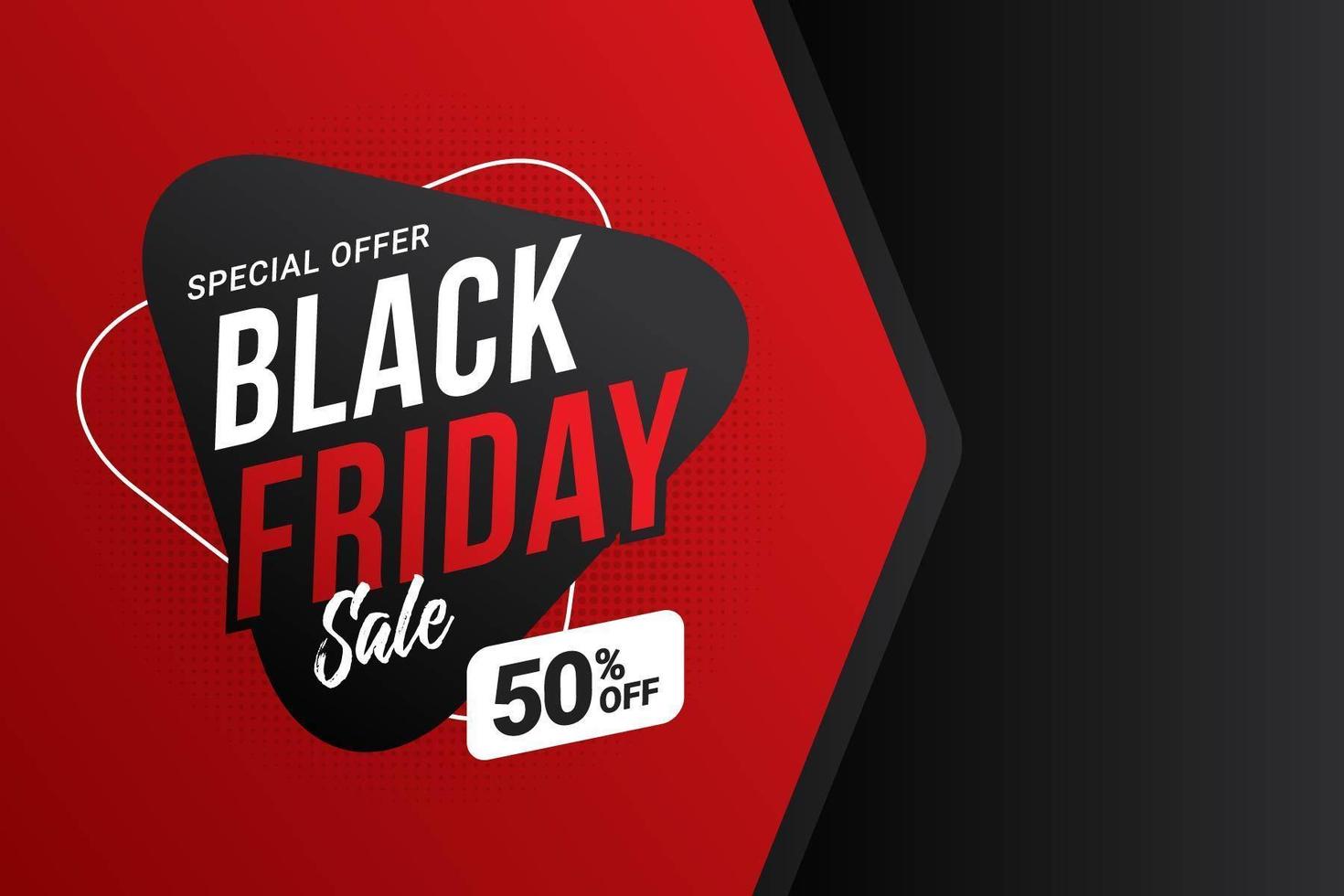 Black Friday sale banner template vector