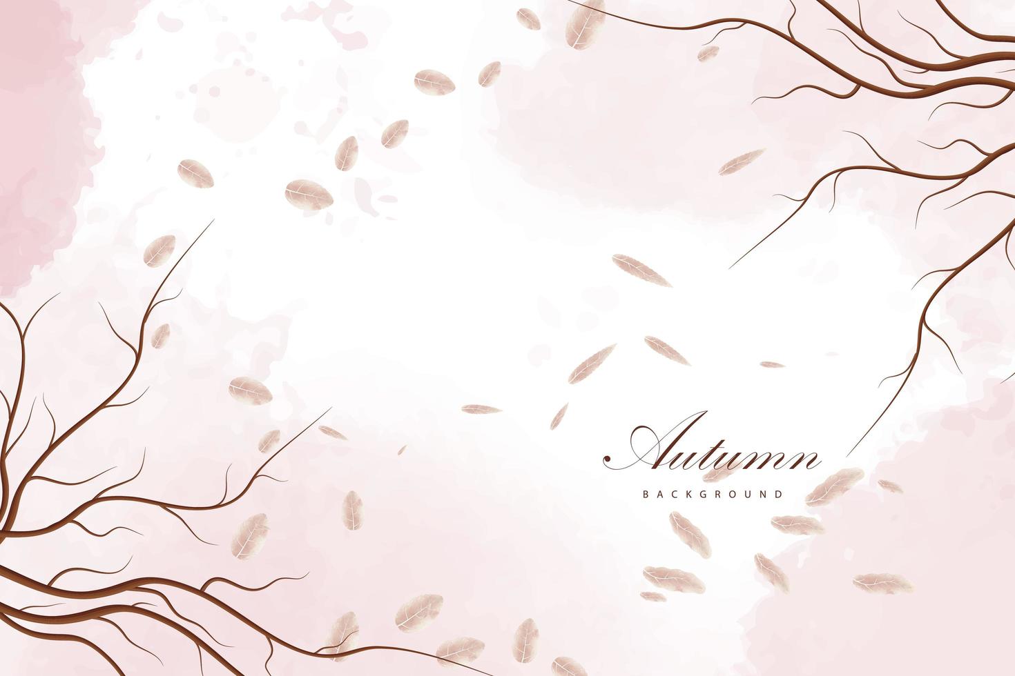 Autumn pink background vector