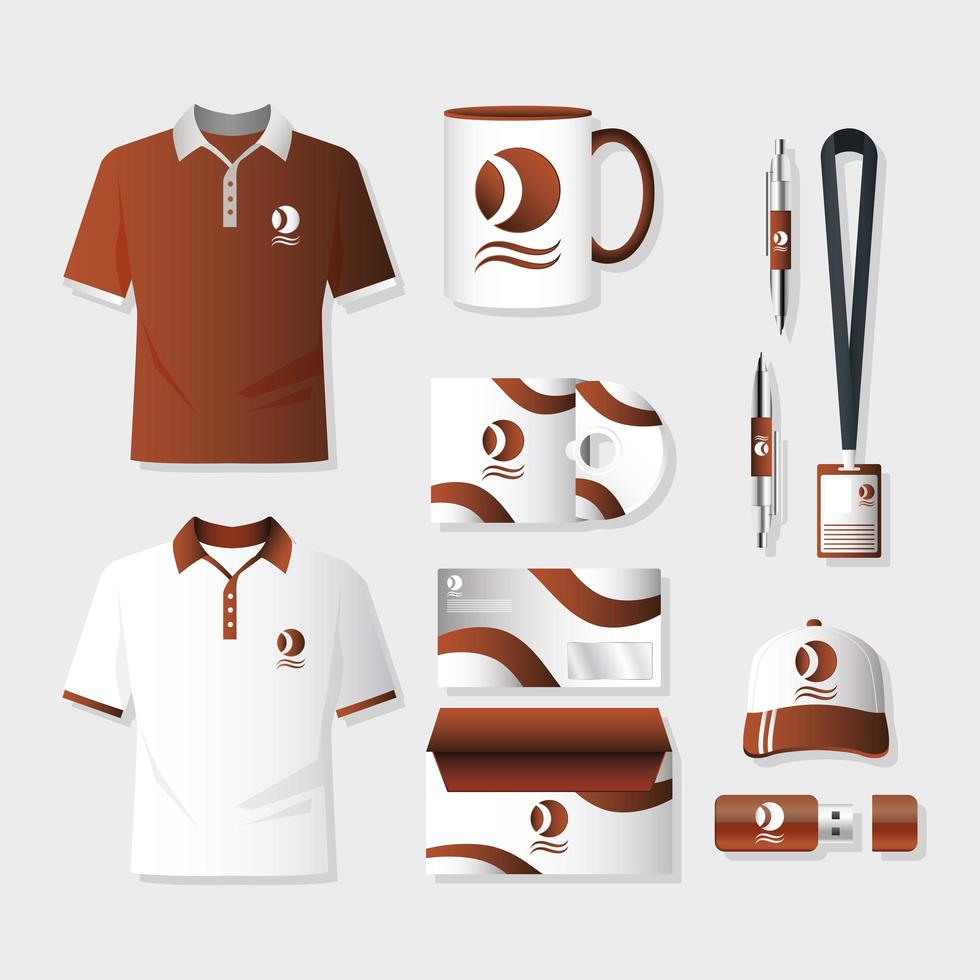 Branding and marketing mock-up set vector