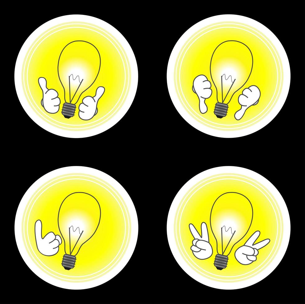 Idea icons set vector