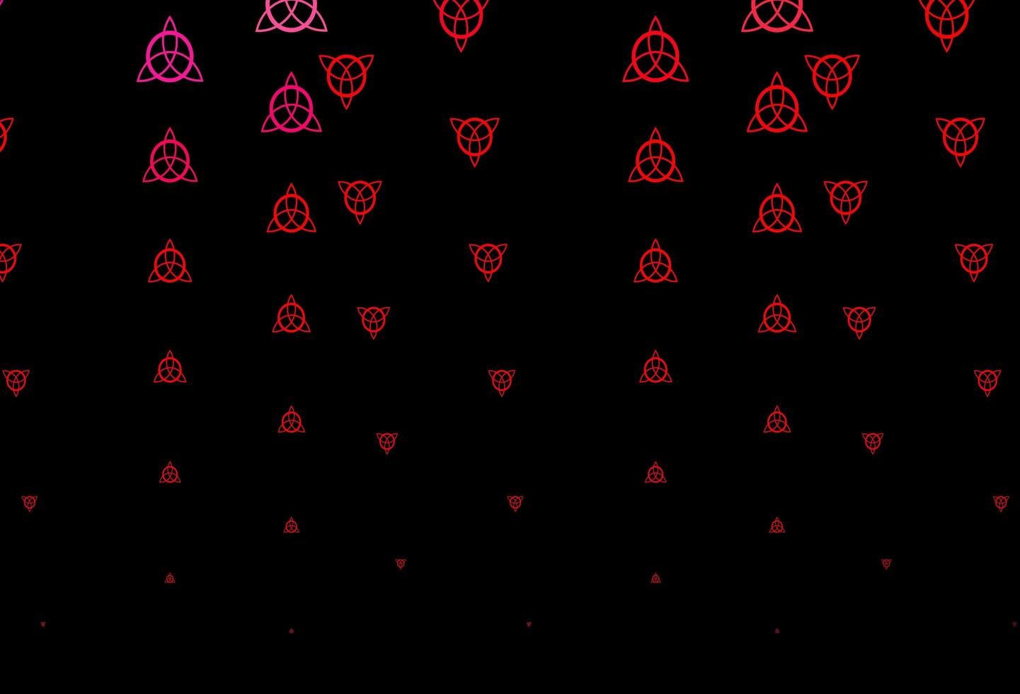 Dark Red backdrop with mystery symbols. vector