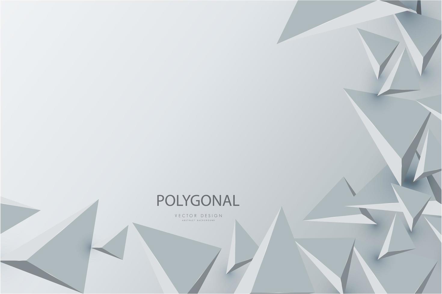 Gray 3d triangles modern design. vector