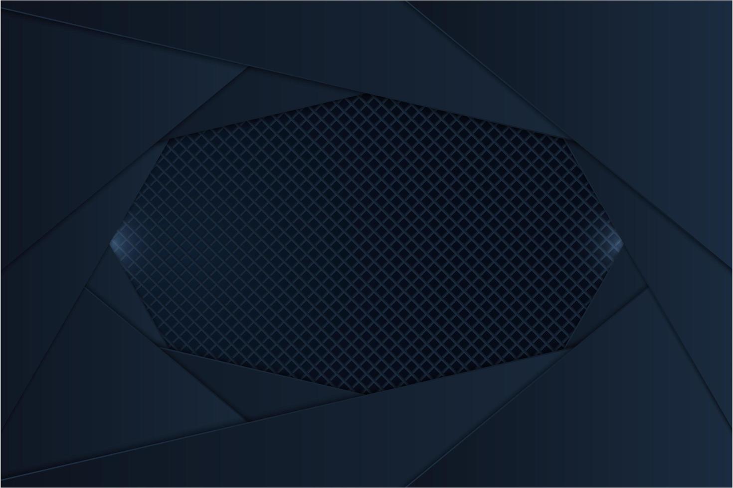 Metallic dark navy layered panels with carbon fiber vector