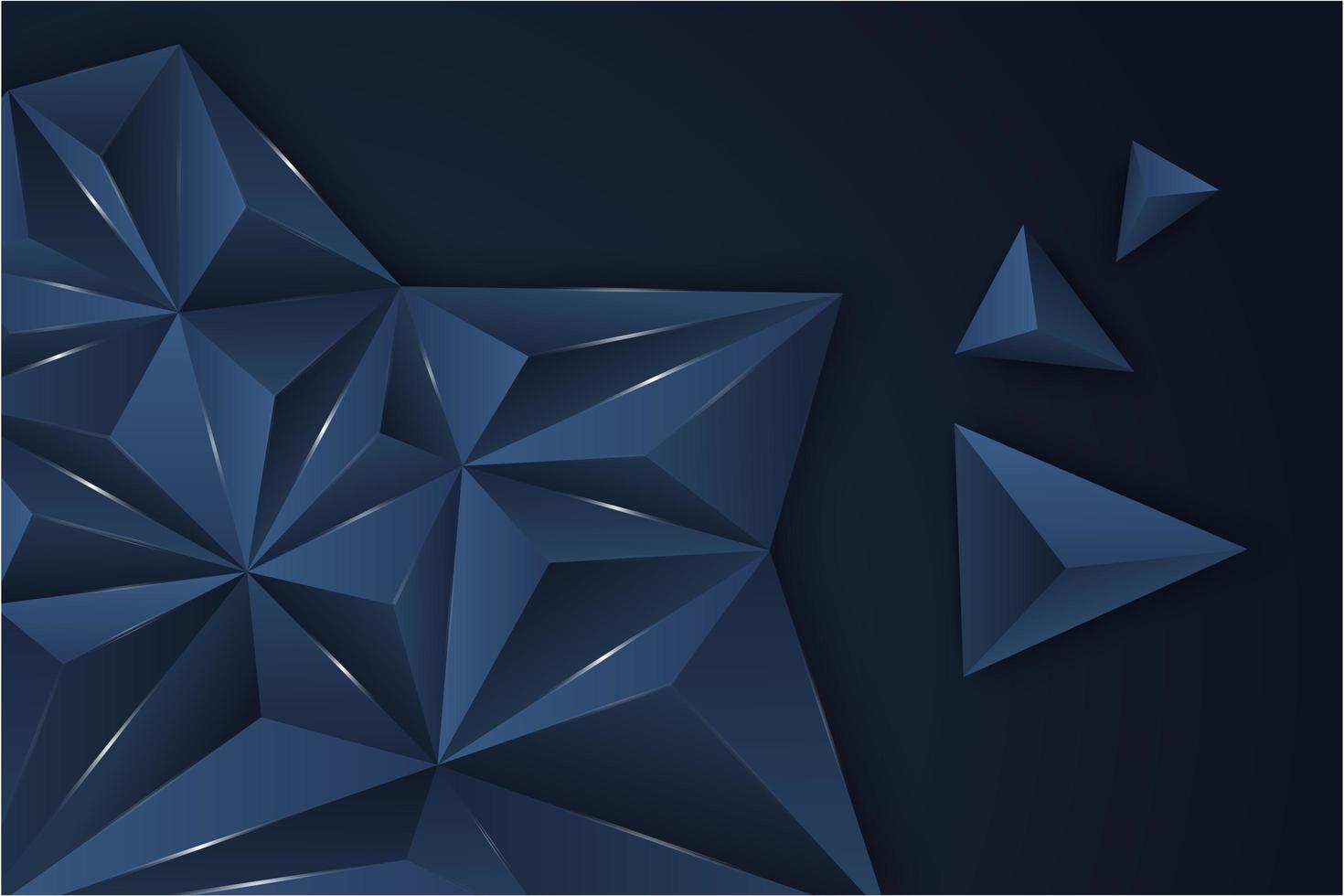 Blue metallic triangle background. vector