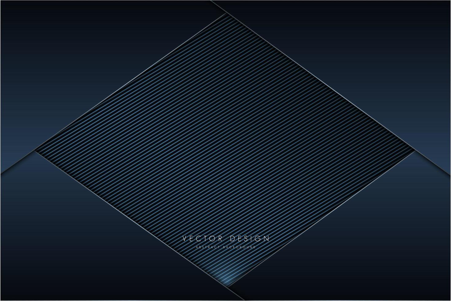 Paneles metálicos azul marino oscuro con diamante de fibra de carbono vector