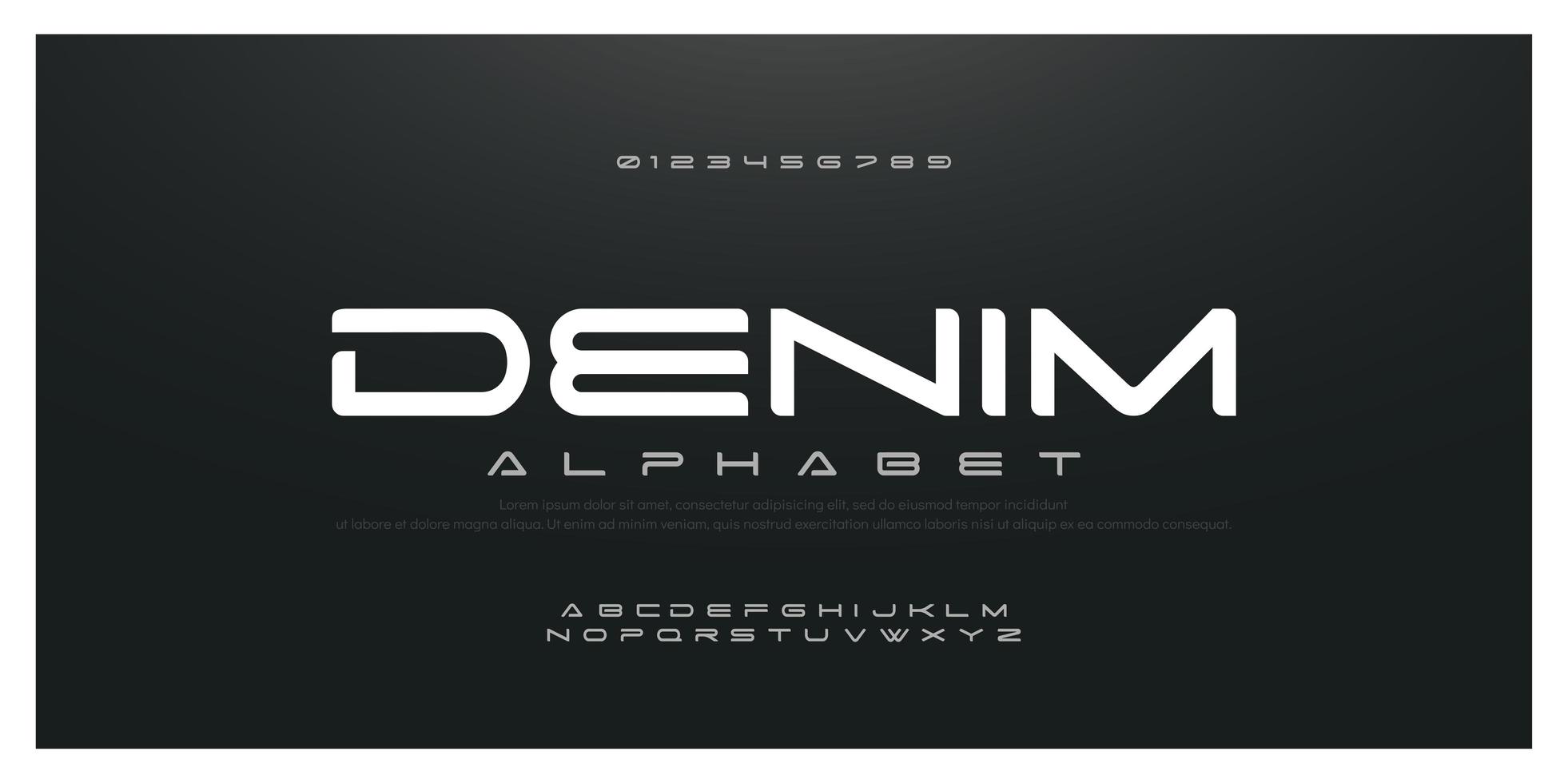 Abstract technology space font vector