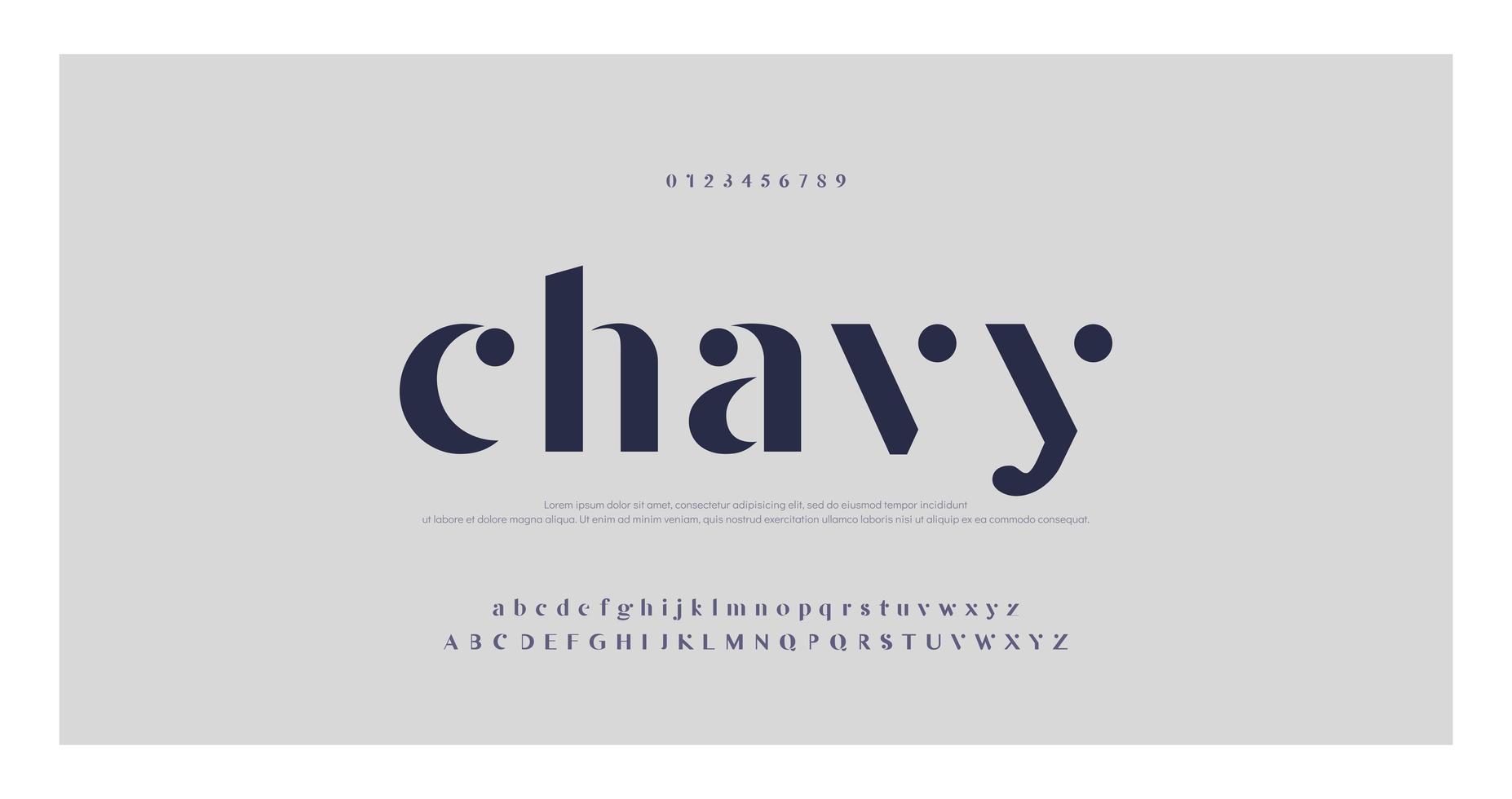 Elegant minimal fashion font vector