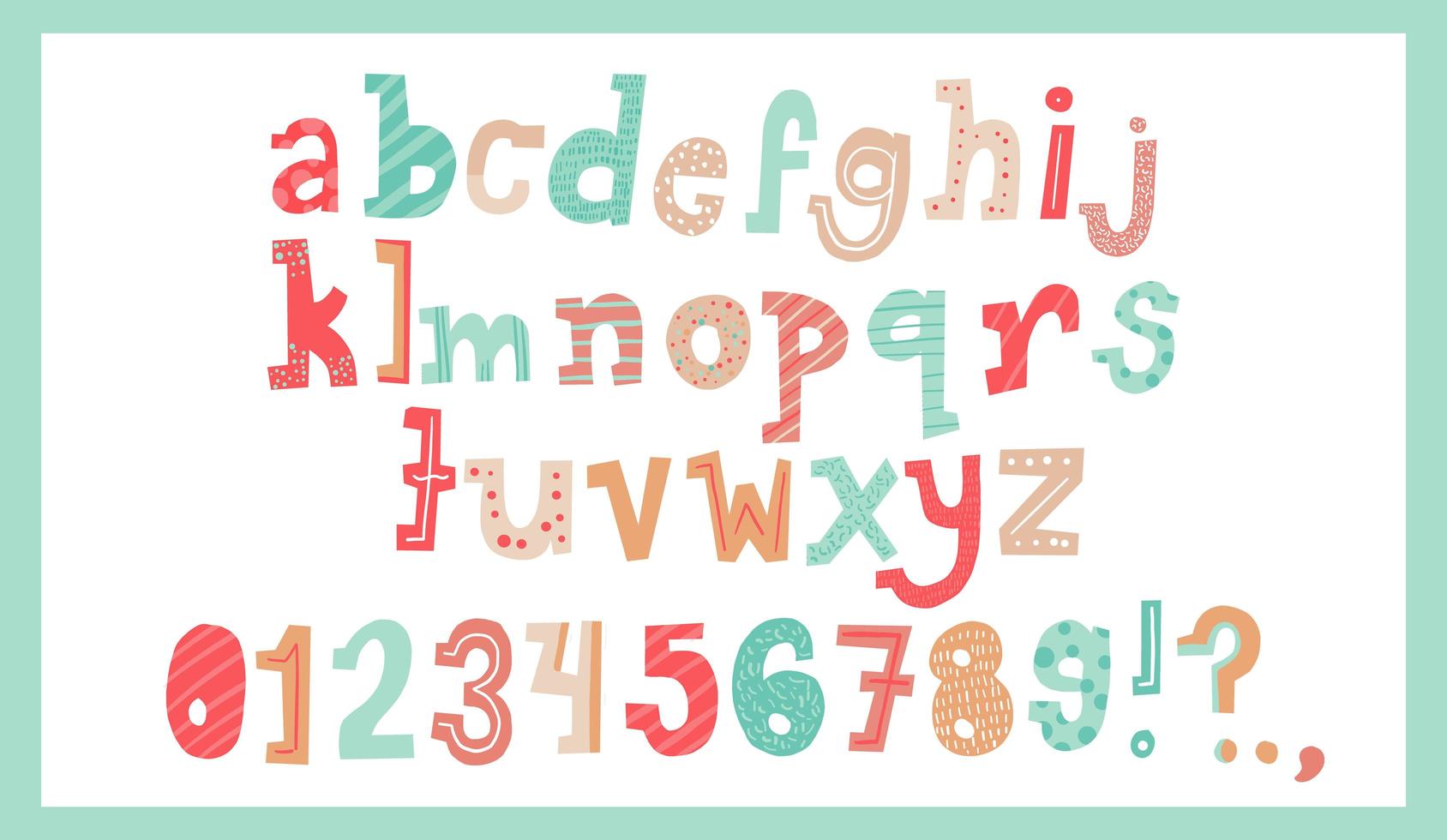 Cute Christmas alphabet vector