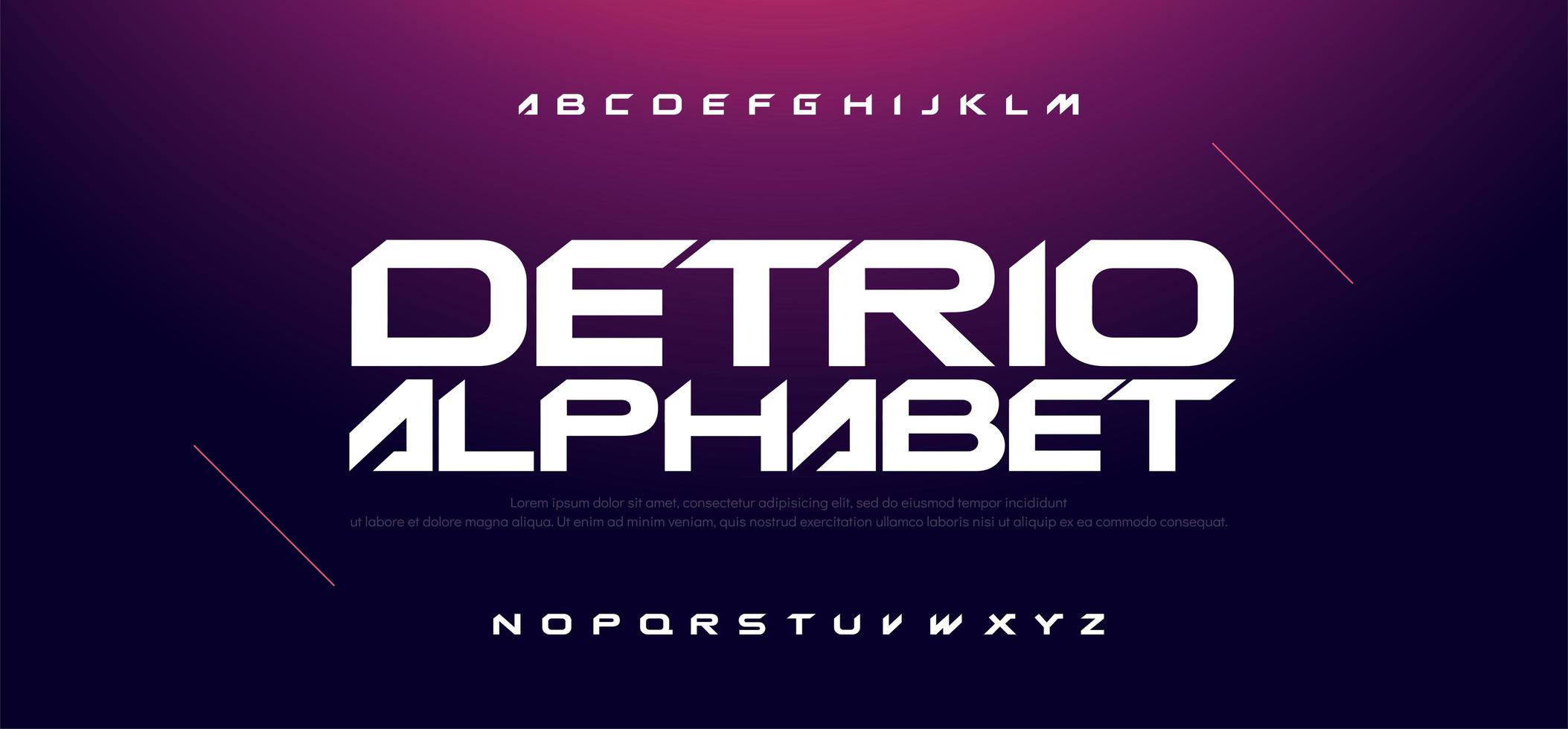 Sport Modern Technology Font vector