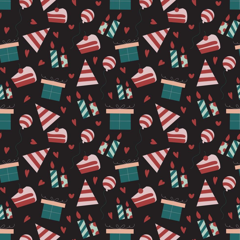 Birthday seamless wallpaper pattern vector
