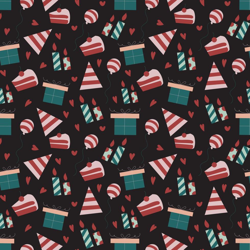 Birthday seamless wallpaper pattern vector