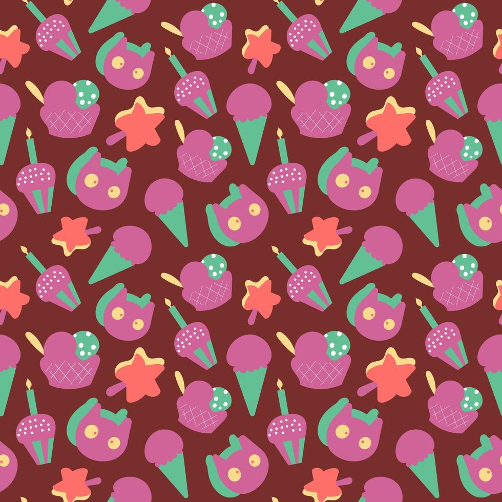 Happy birthday wrapping paper seamless pattern vector