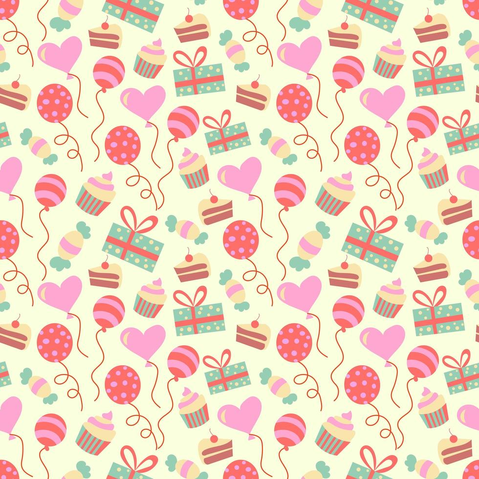 Happy Birthday seamless pattern vector