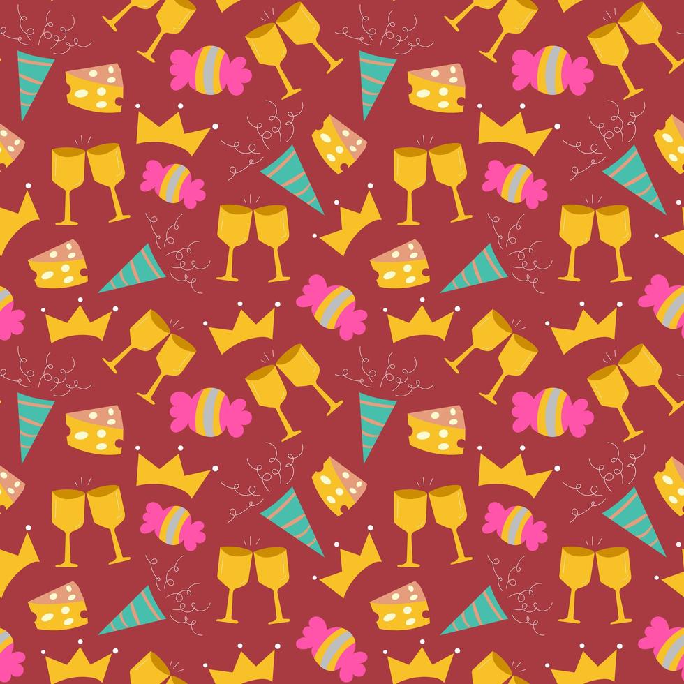 Birthday celebration seamless background pattern vector