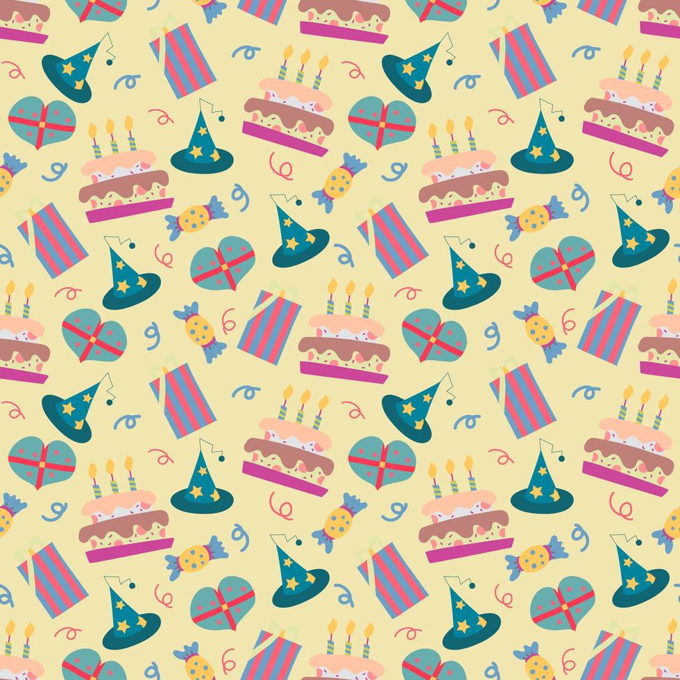 Happy Birthday seamless pattern vector