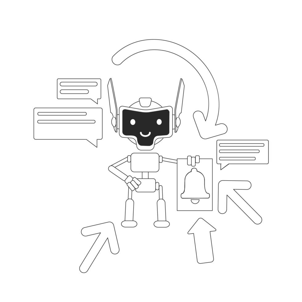 Aggregator bot design vector