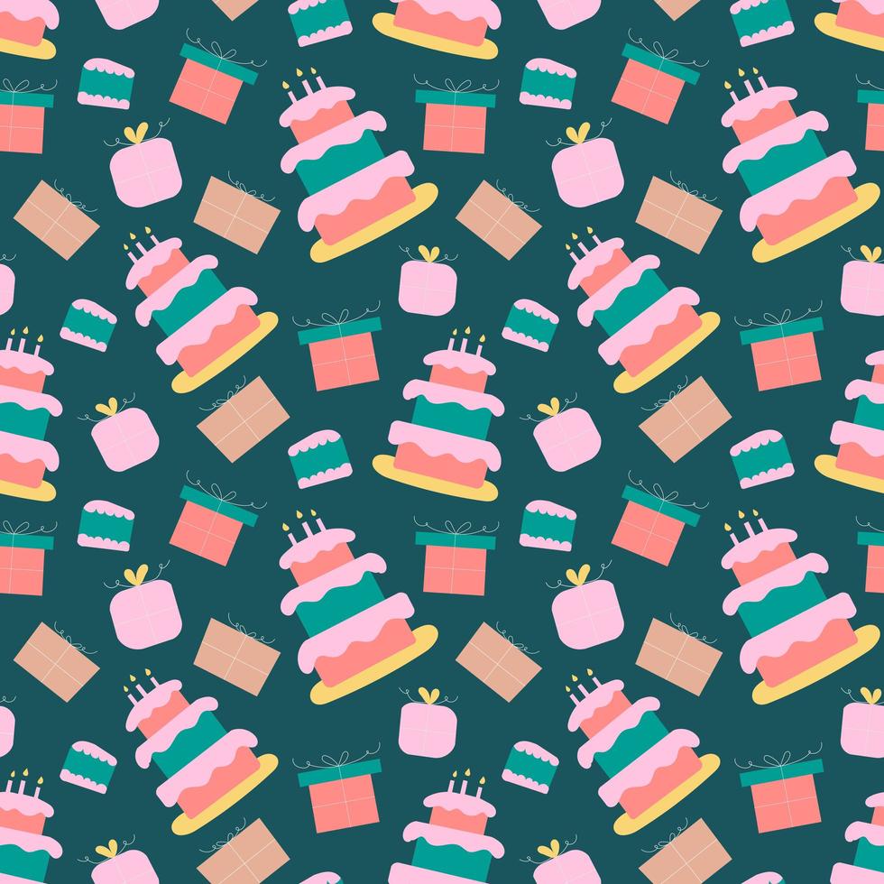 Happy Birthday seamless pattern vector