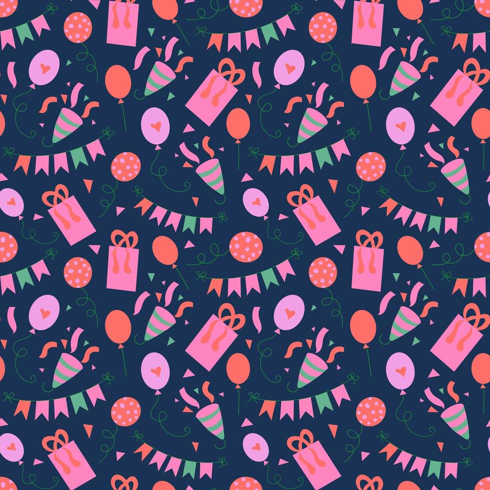 Happy Birthday seamless pattern vector